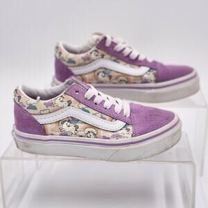 Vans Off the Wall Old School Skateboard Shoes Girls Unicorn Purple Sz 10.5 S0043